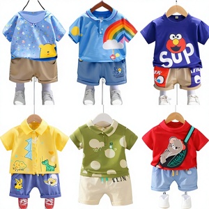 Wholesale Bulk No Brand Cotton Mixed Age Clothing Sets Clearance Fashion Children's Summer Clothing Stock Made in China