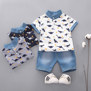 Summer Style Cotton Print Baby Boy Sets Children's Clothing Sets Children's Wear