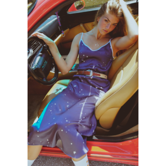 Andromeda Silk Dress in Twilight